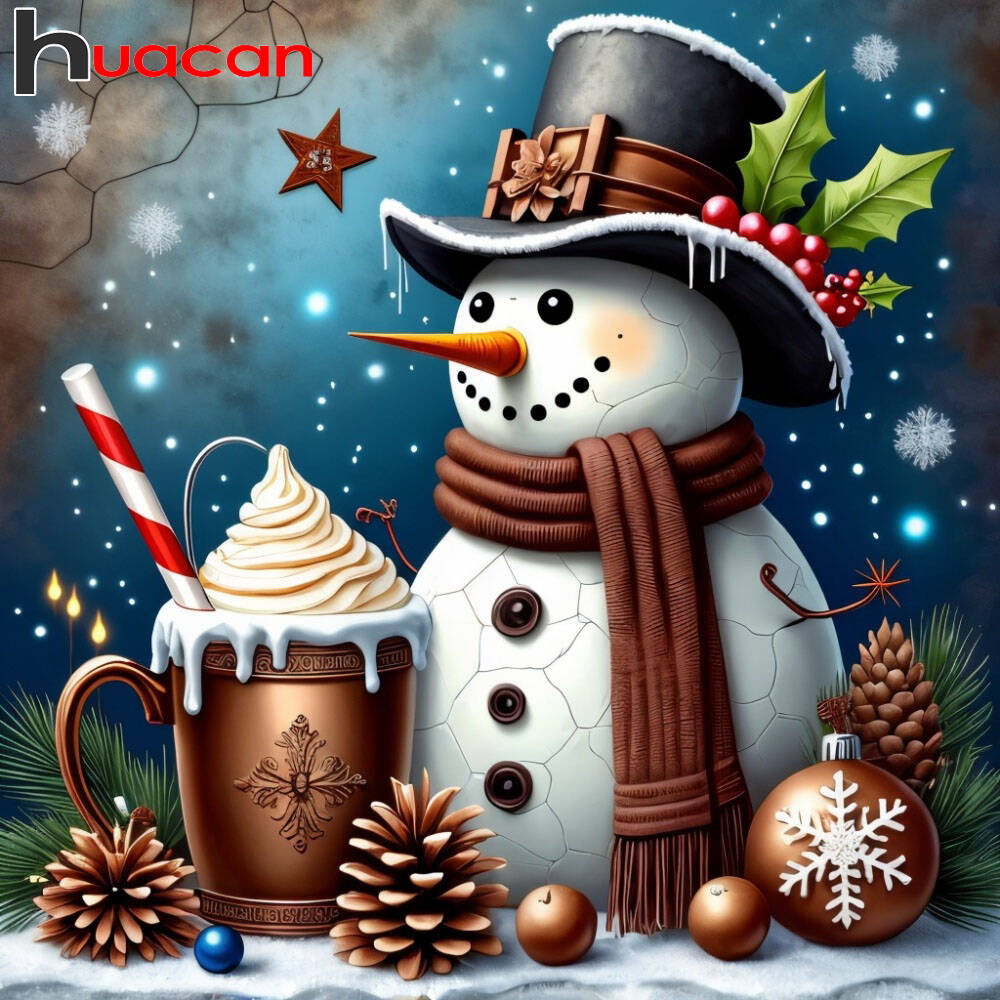 Embroidery Xmas - HUACAN DIY 5D Lukisan Berlian Manusia