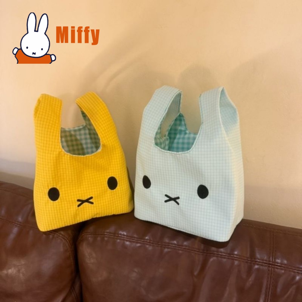 Embroidery Rabbit - Tas Tangan Miffy Kawaii, Tas Bento