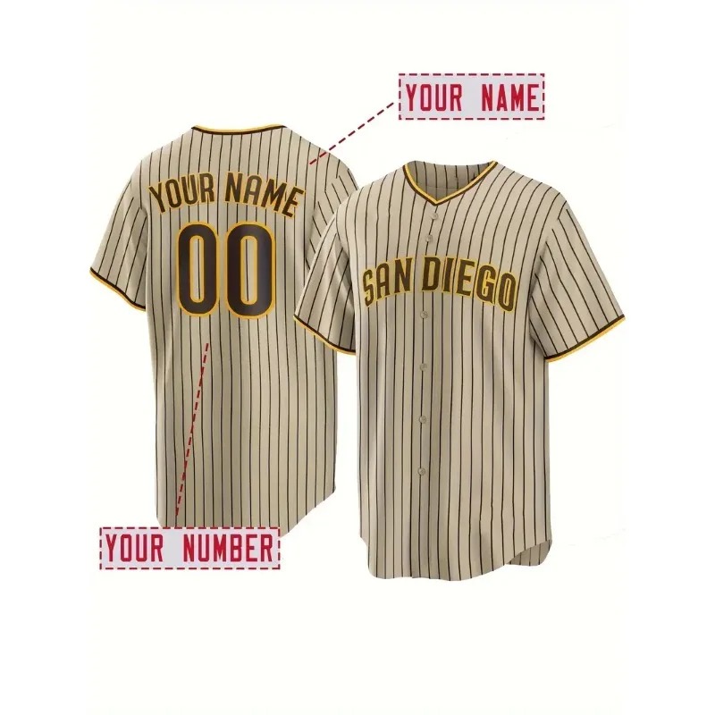 Embroidery Name - Nama dan Nomor Kustom Jersey Bisbol