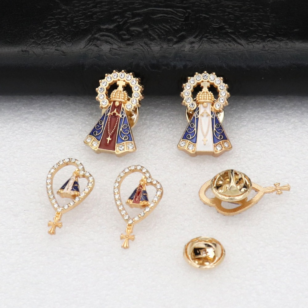 Embroidery Icon - 4/16/32Pcs Pin Kerah Bunda Maria dari