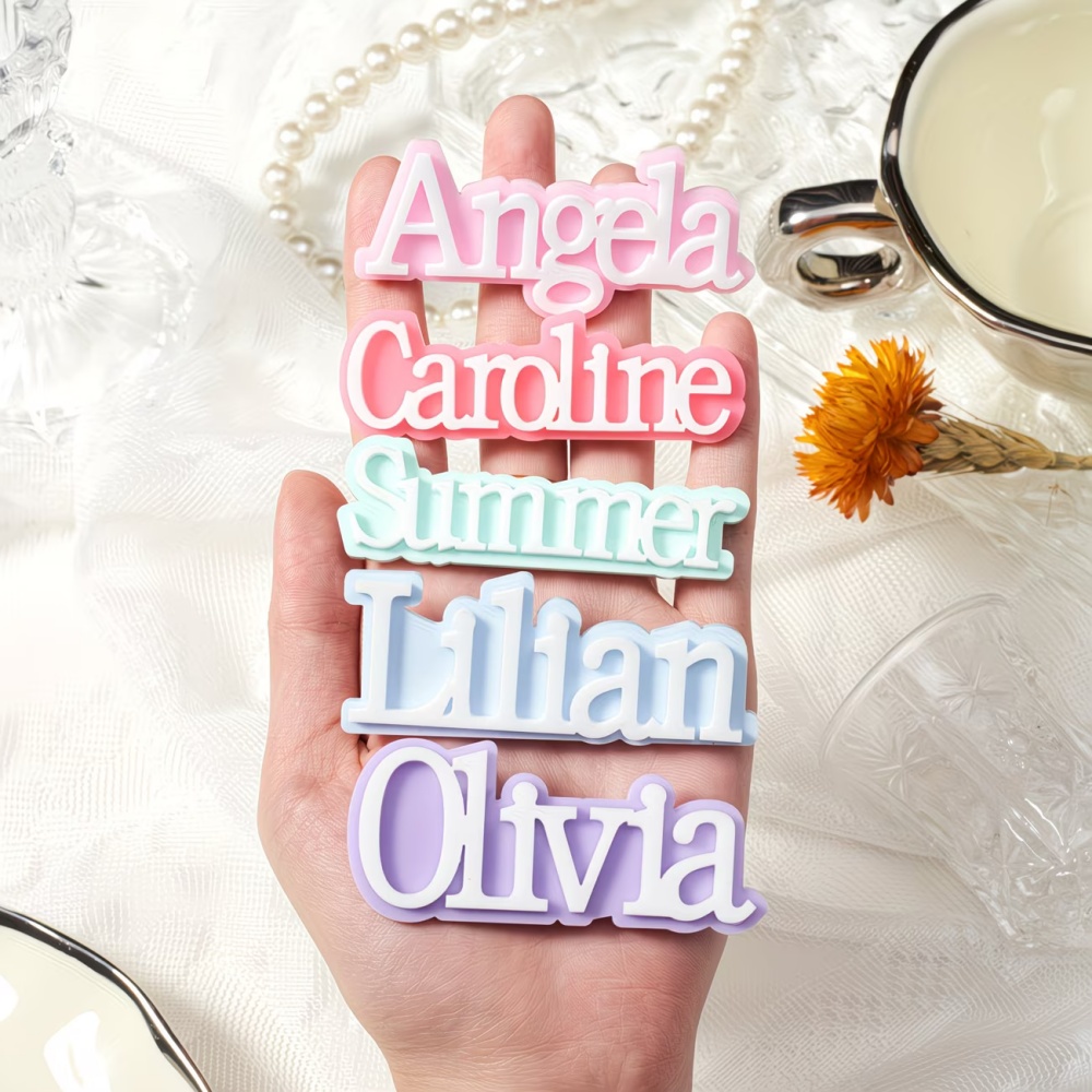 Embroidery Name - Bros Pin Nama Kustom Pilihan Warna