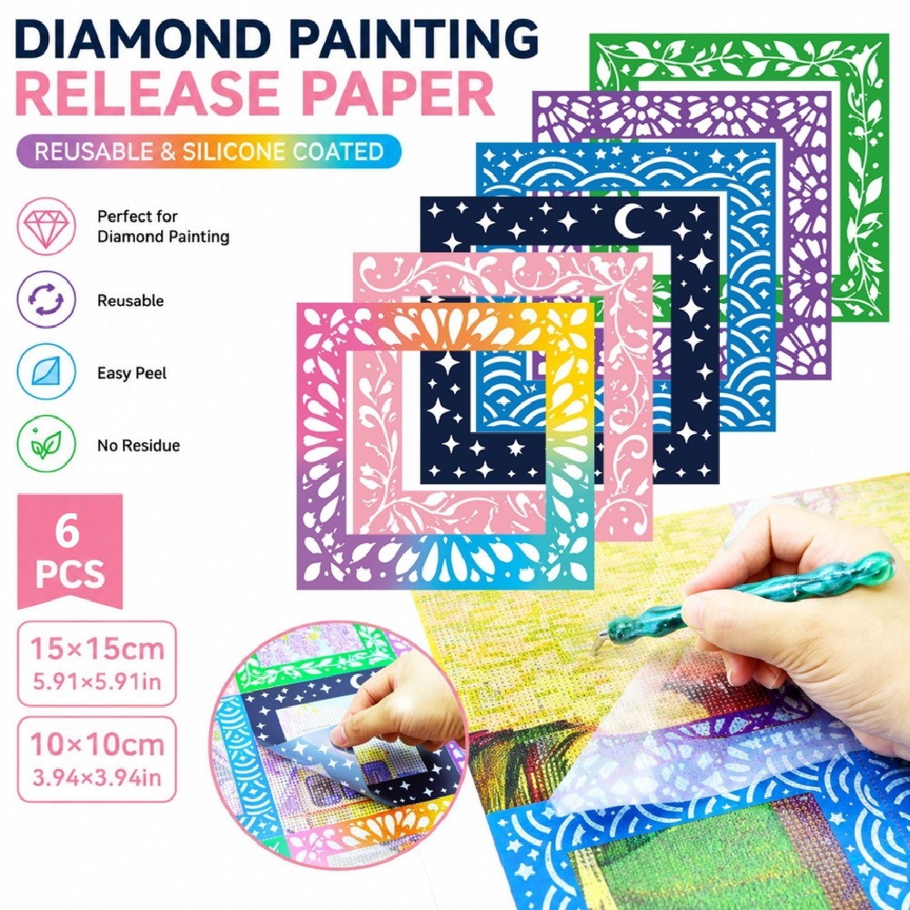 Embroidery Paper - 6 buah, tersedia dalam ukuran 10/15