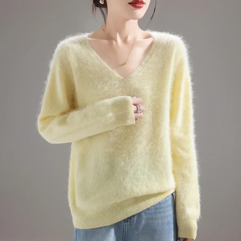 Embroidery Origin - Sweater Wanita 100% Wol Merino 2025,