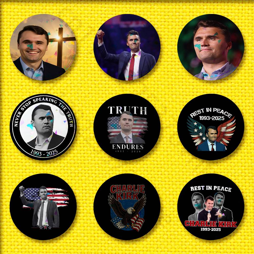 Embroidery Icon - Lencana Salib C-Charlie Kirk Amerika untuk