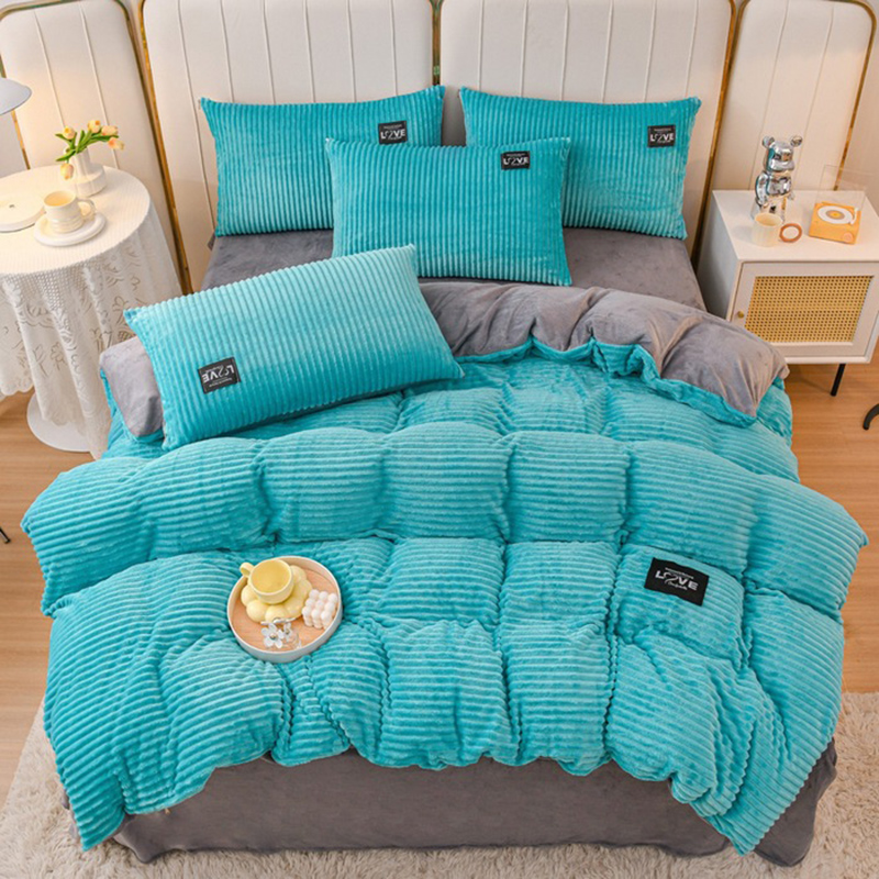 Embroidery Quilting - 3pcs Set Sprei Selimut Musim Dingin