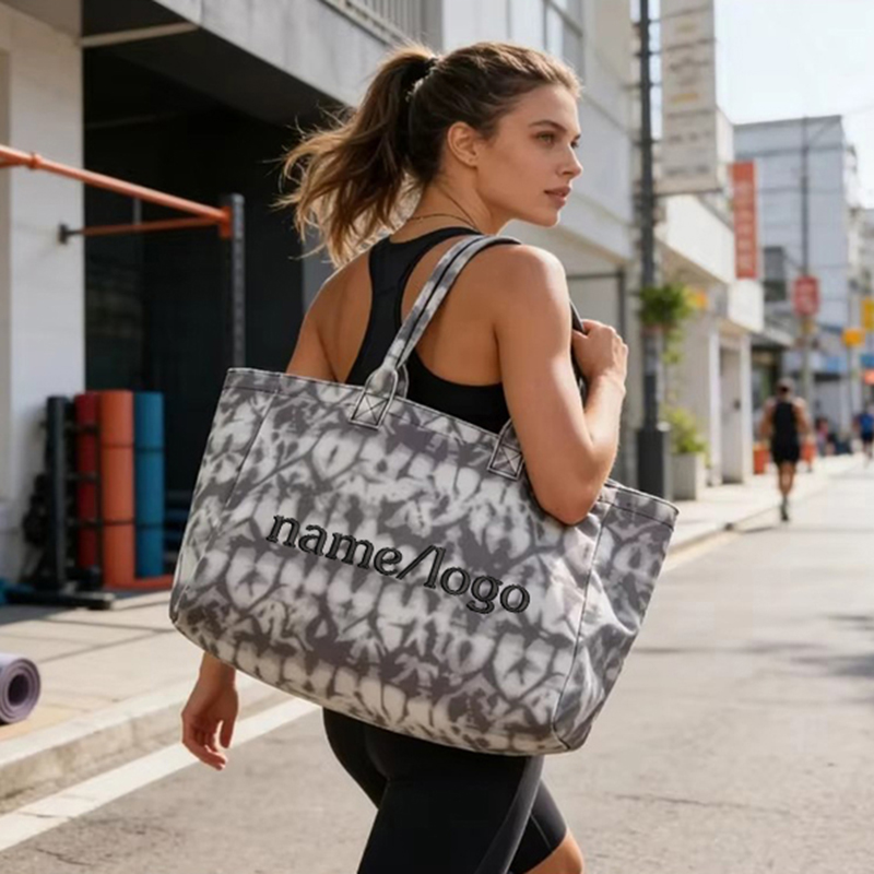 Embroidery Name - Tas Tote Kanvas Tie Dye Kapasitas