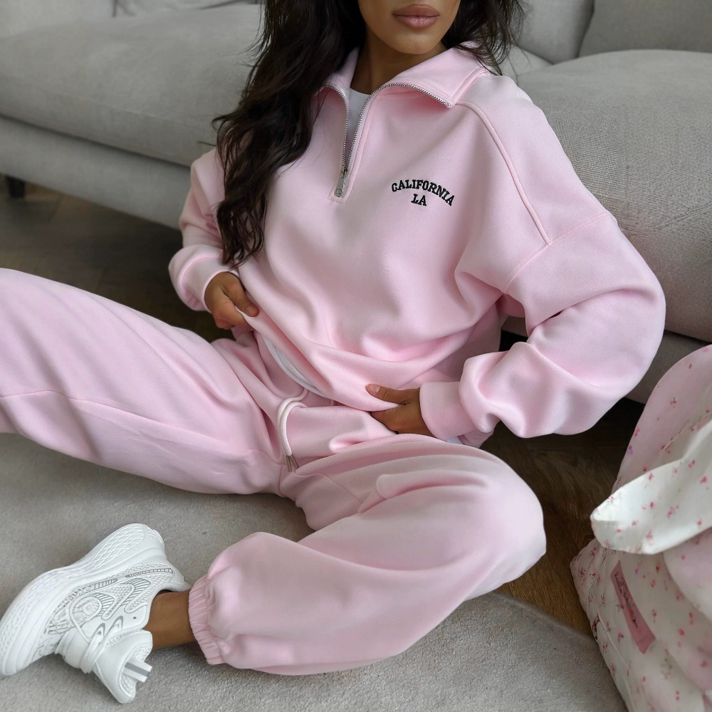 Embroidery Origin - Setelan Hoodie Bordir Huruf Gaya Sporty