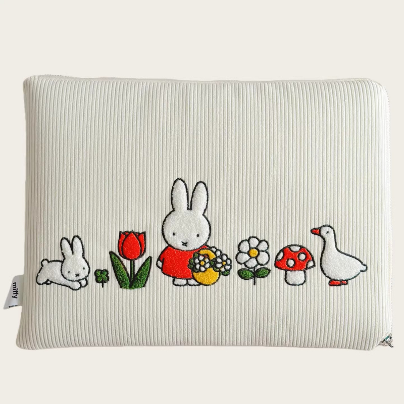 Embroidery Rabbit - Tas Komputer Kelinci Kartun Anime Miffy