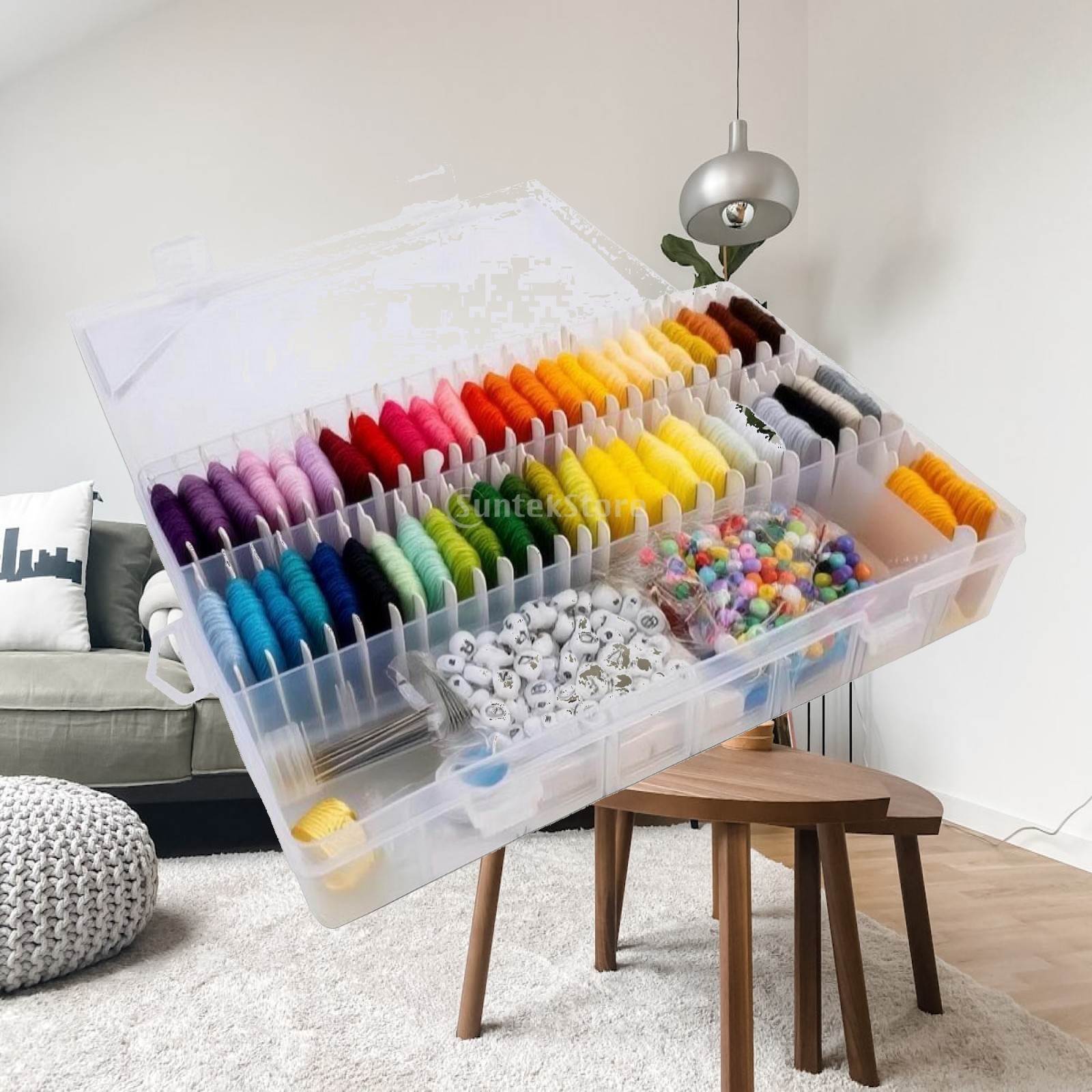Embroidery Origin - Kit Benang Bordir dengan Organizer, Kotak