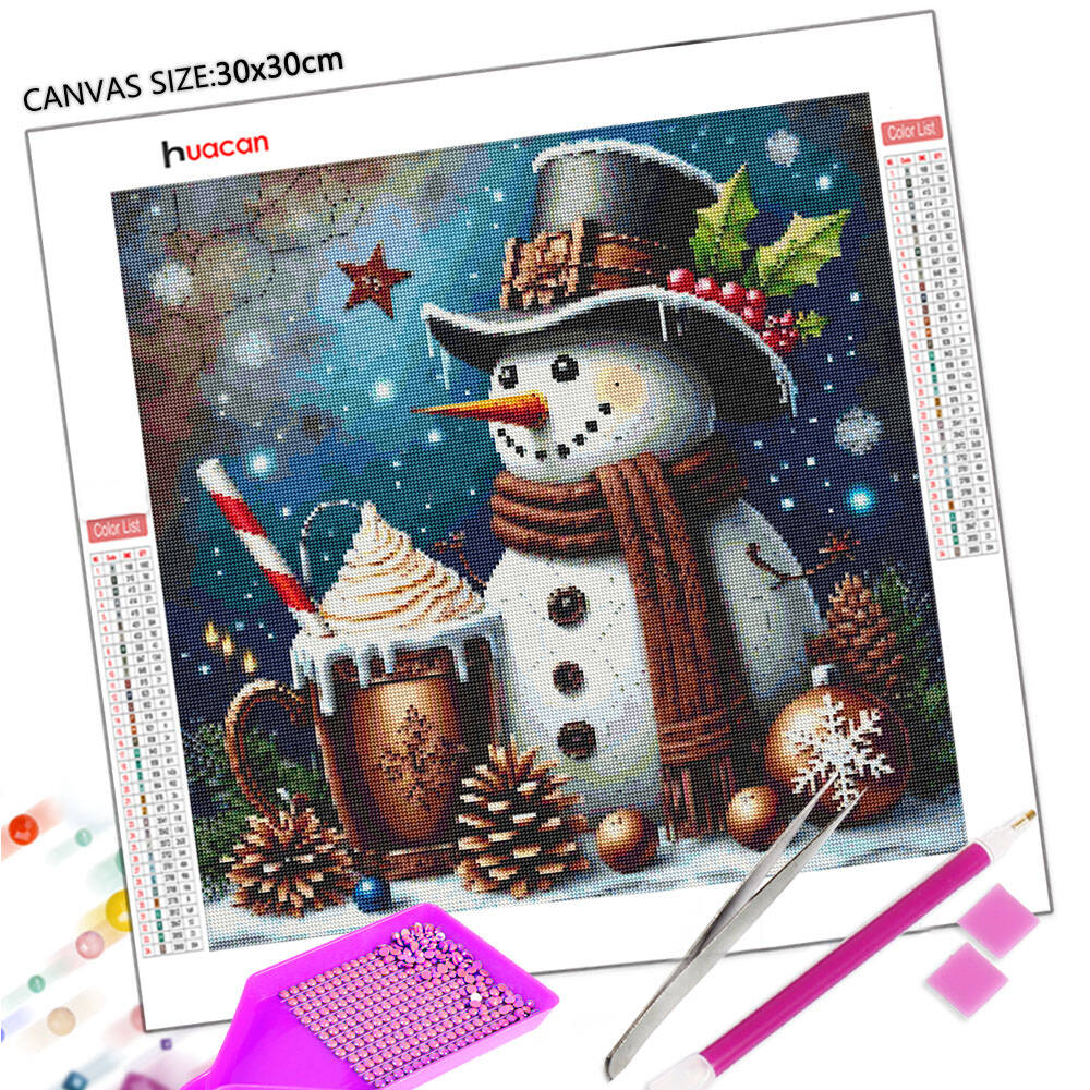 HUACAN DIY 5D Lukisan Berlian  - Embroidery Xmas ulasan dan harga