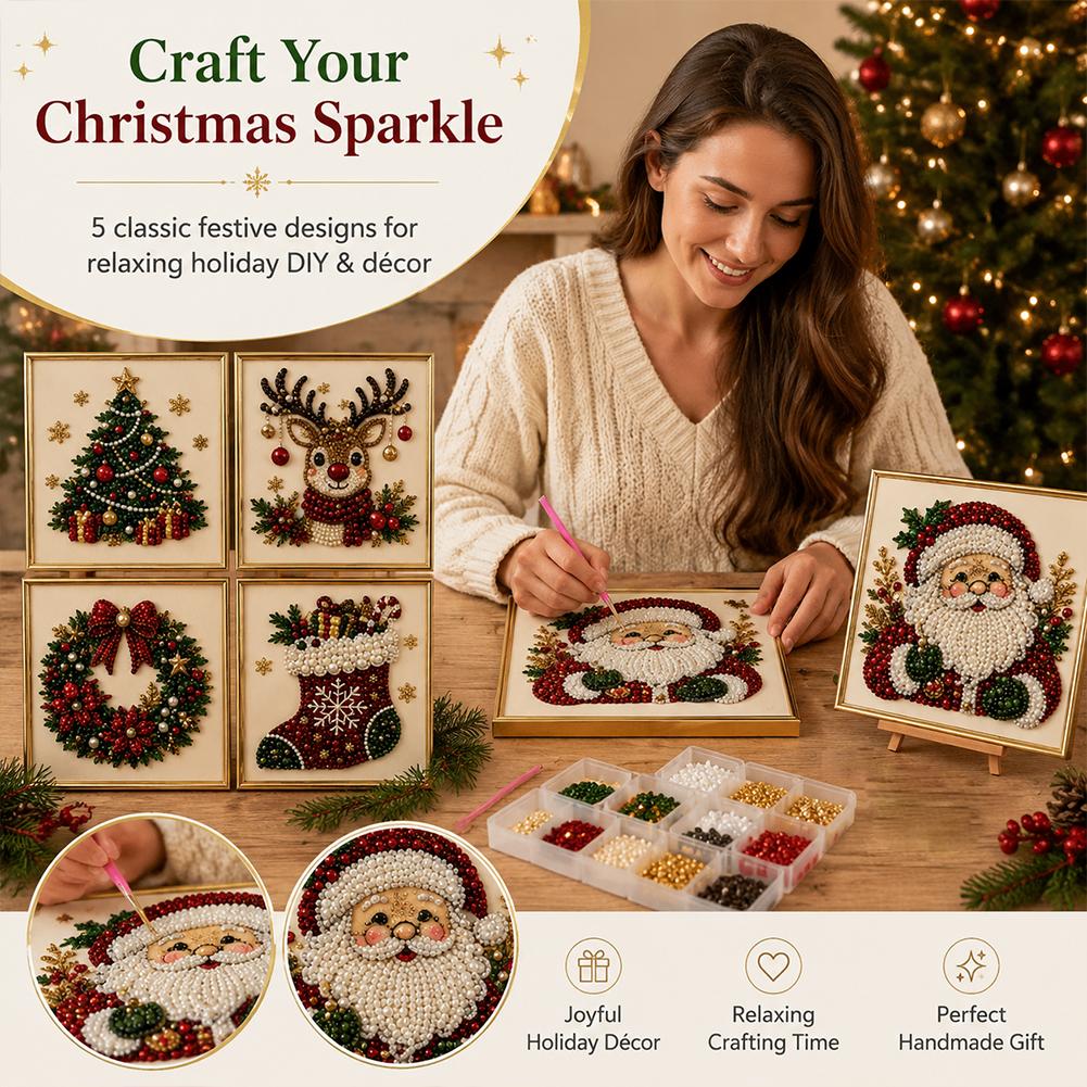 Kit Seni Mutiara Santa Claus N - Embroidery Xmas ulasan dan harga