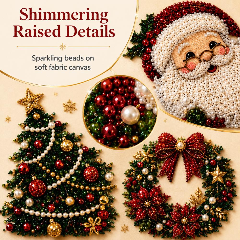 Kit Seni Mutiara Santa Claus N - Embroidery Xmas ulasan dan harga