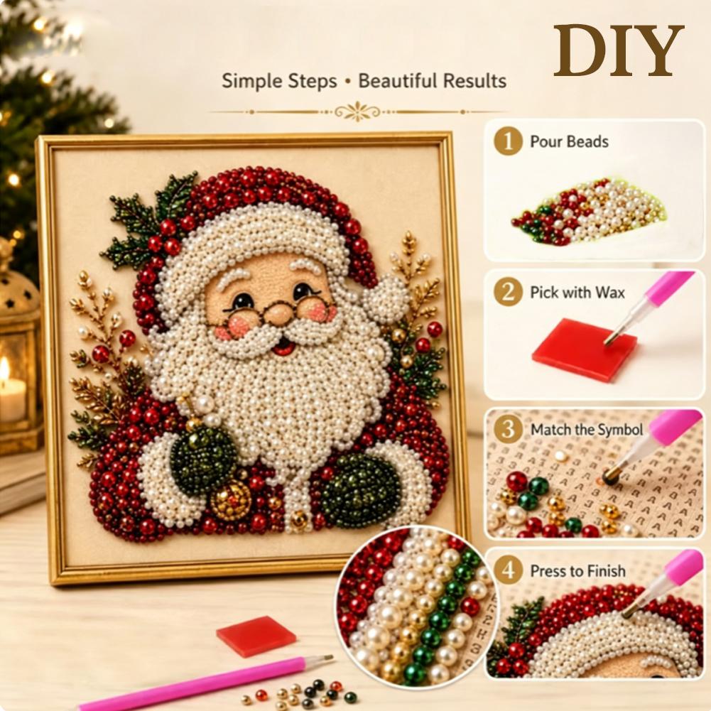 Kit Seni Mutiara Santa Claus N - Embroidery Xmas ulasan dan harga