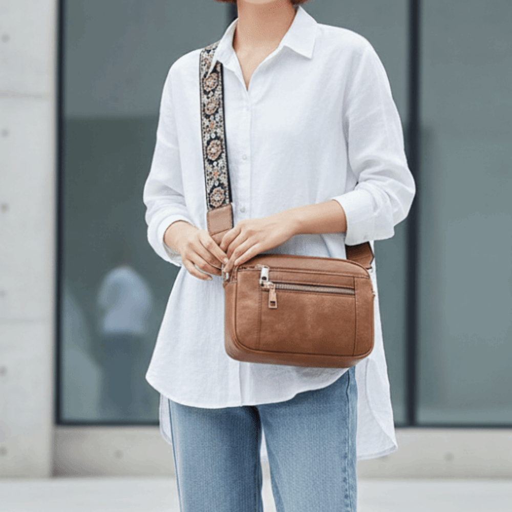 Tas Tangan Kulit PU Vegan Warn - Embroidery On Leather ulasan dan harga