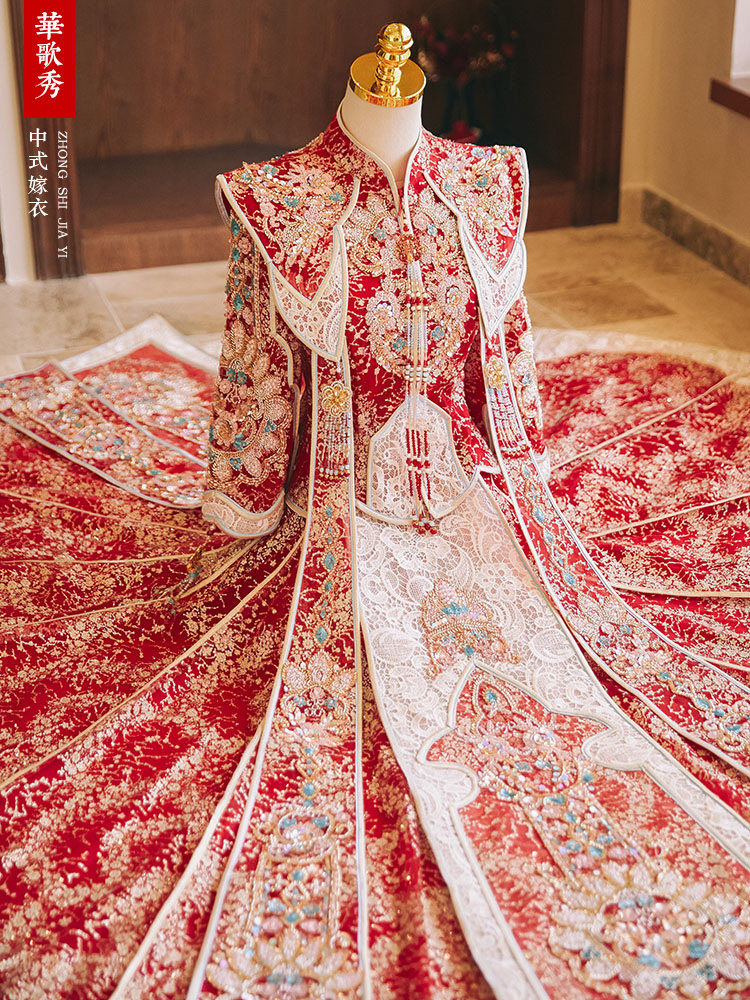 Gaun Pengantin Gaya Ming denga - Embroidery Dress ulasan dan harga