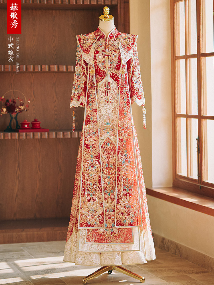 Gaun Pengantin Gaya Ming denga - Embroidery Dress ulasan dan harga