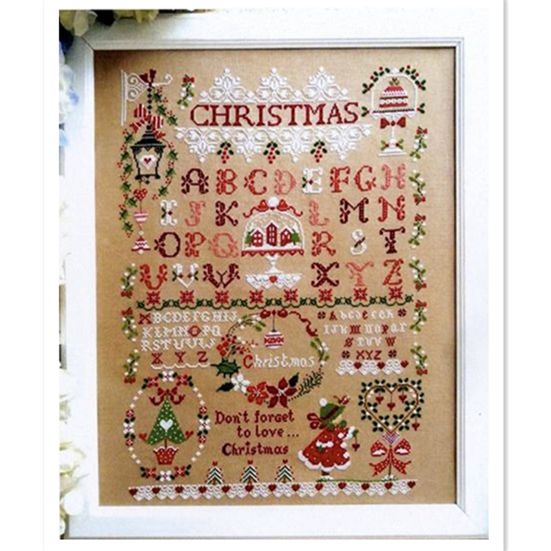 Kit jahit silang gadis Natal h - Embroidery Xmas Designs ulasan dan harga