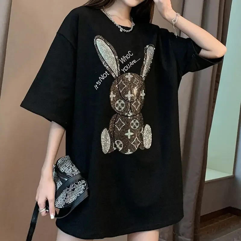 Kaos Kasual Musim Panas Wanita - Embroidery Origin ulasan dan harga
