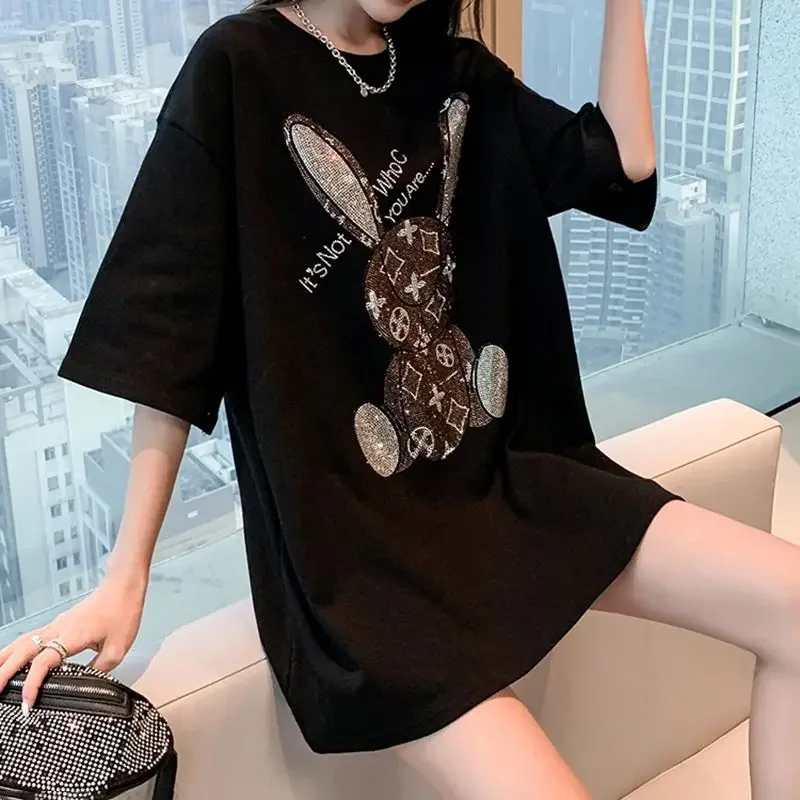 Kaos Kasual Musim Panas Wanita - Embroidery Origin ulasan dan harga