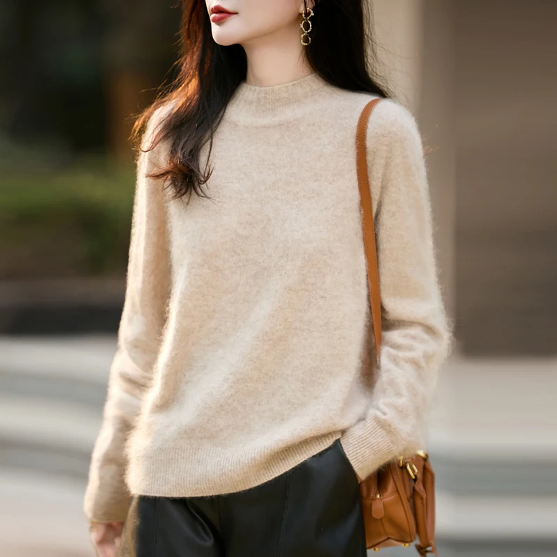 Pullover Wanita 100% Wol Berbu - Embroidery Origin ulasan dan harga