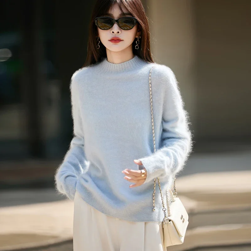 Pullover Wanita 100% Wol Berbu - Embroidery Origin ulasan dan harga