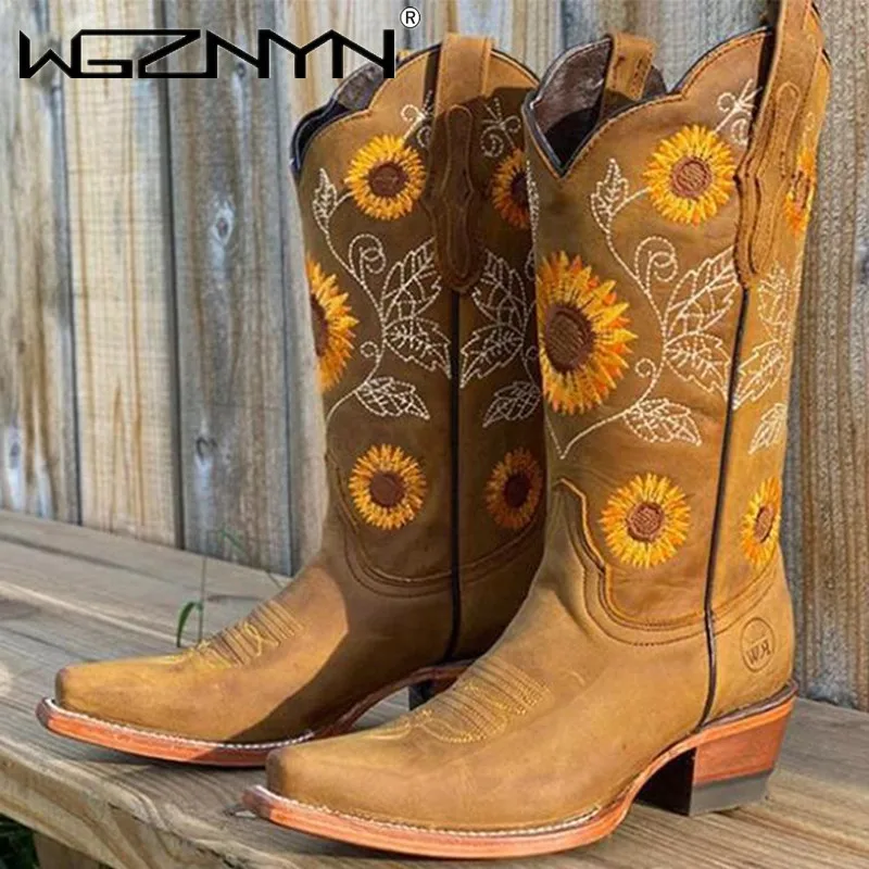 Sepatu bot bordir coklat kopi  - Embroidery On Leather ulasan dan harga