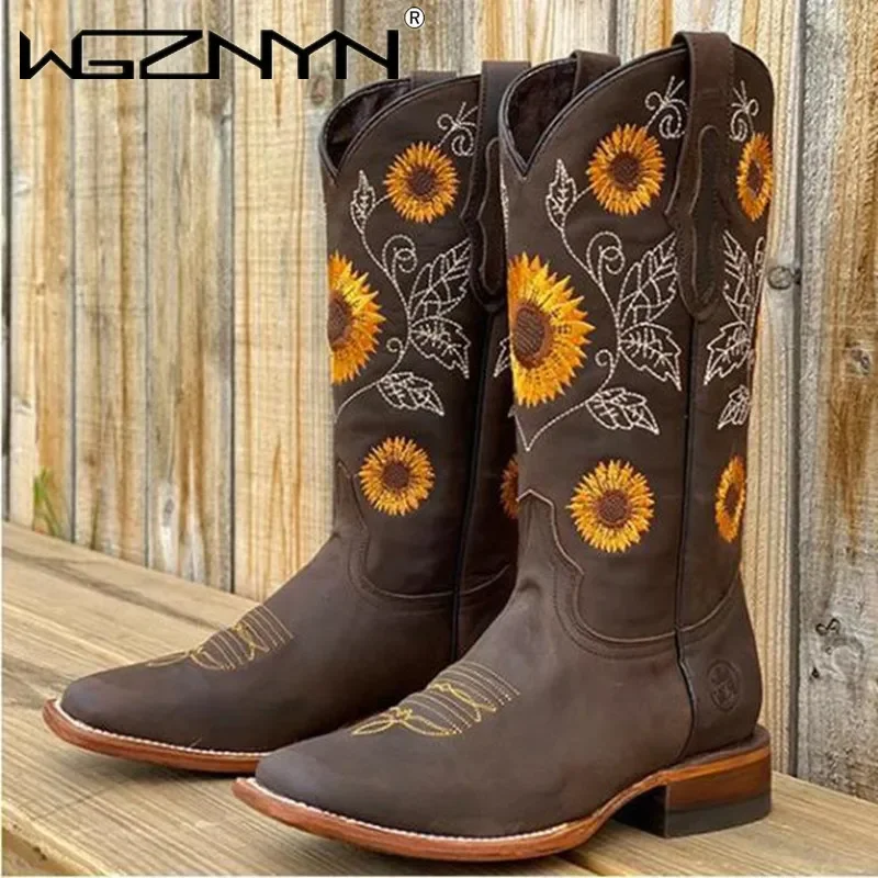 Sepatu bot bordir coklat kopi  - Embroidery On Leather ulasan dan harga