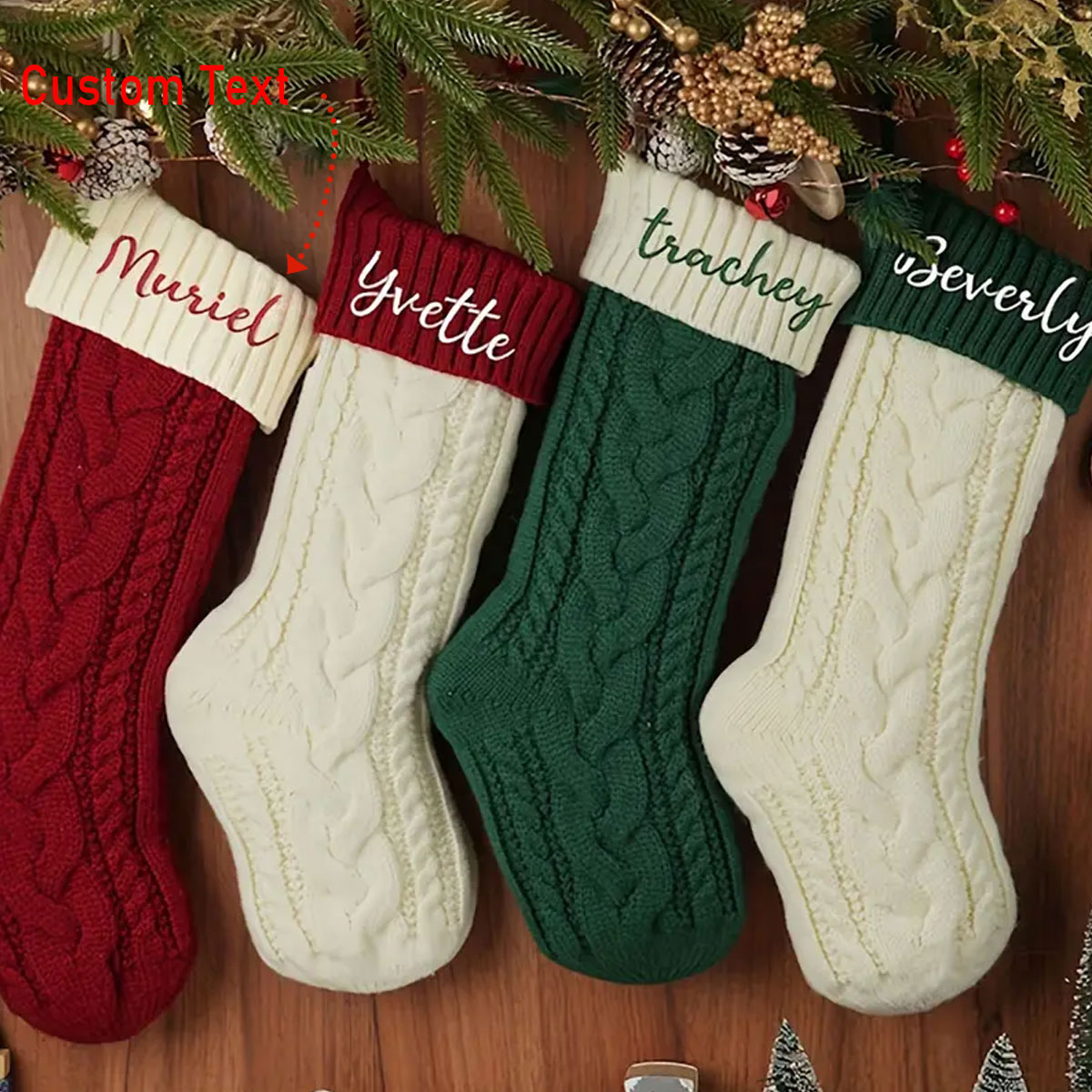 Satu Kaus Kaki Natal Vintage y - Embroidery Xmas ulasan dan harga