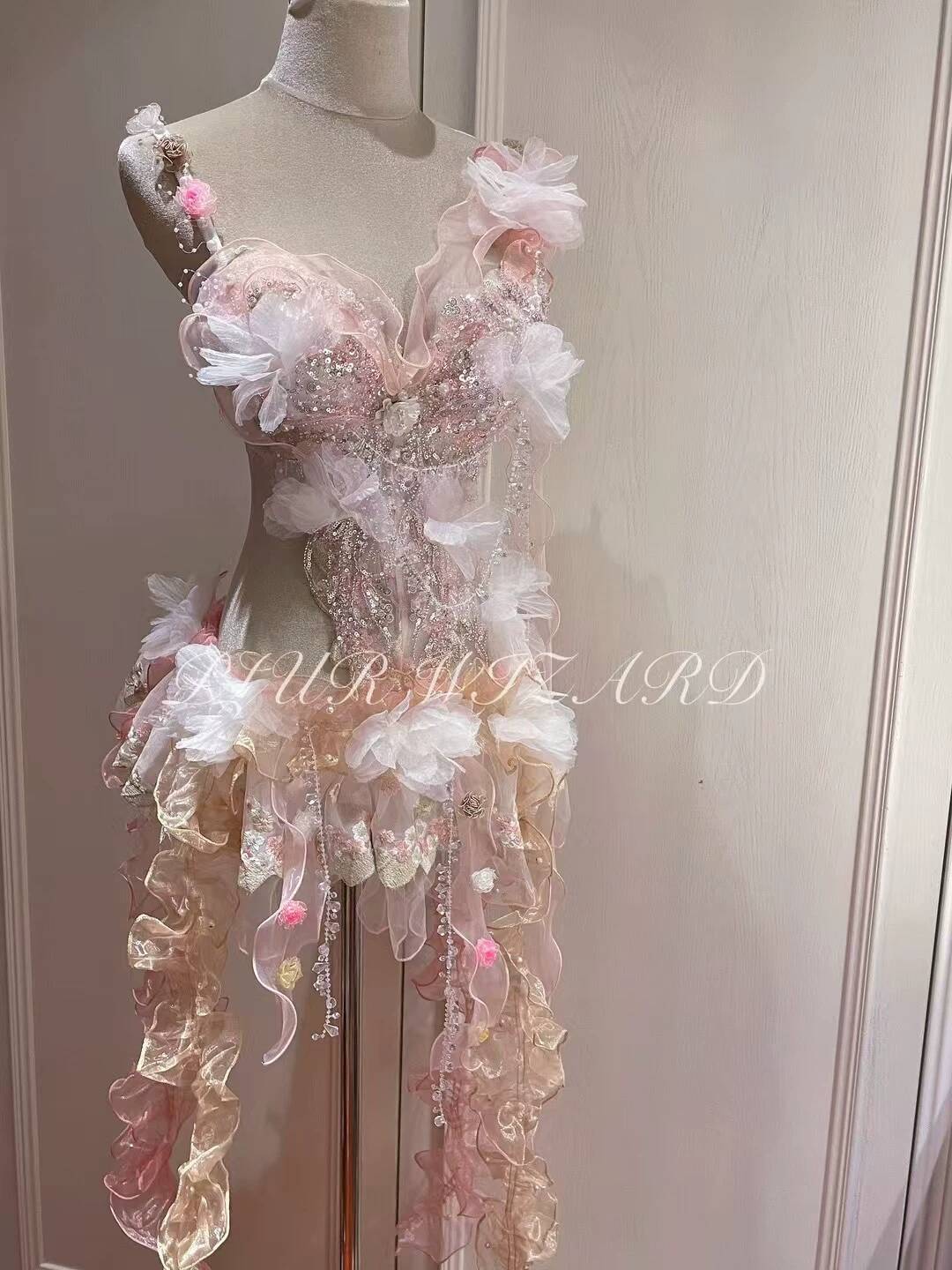 Gaun Pertunjukan Bikini Seksi  - Embroidery Dress ulasan dan harga