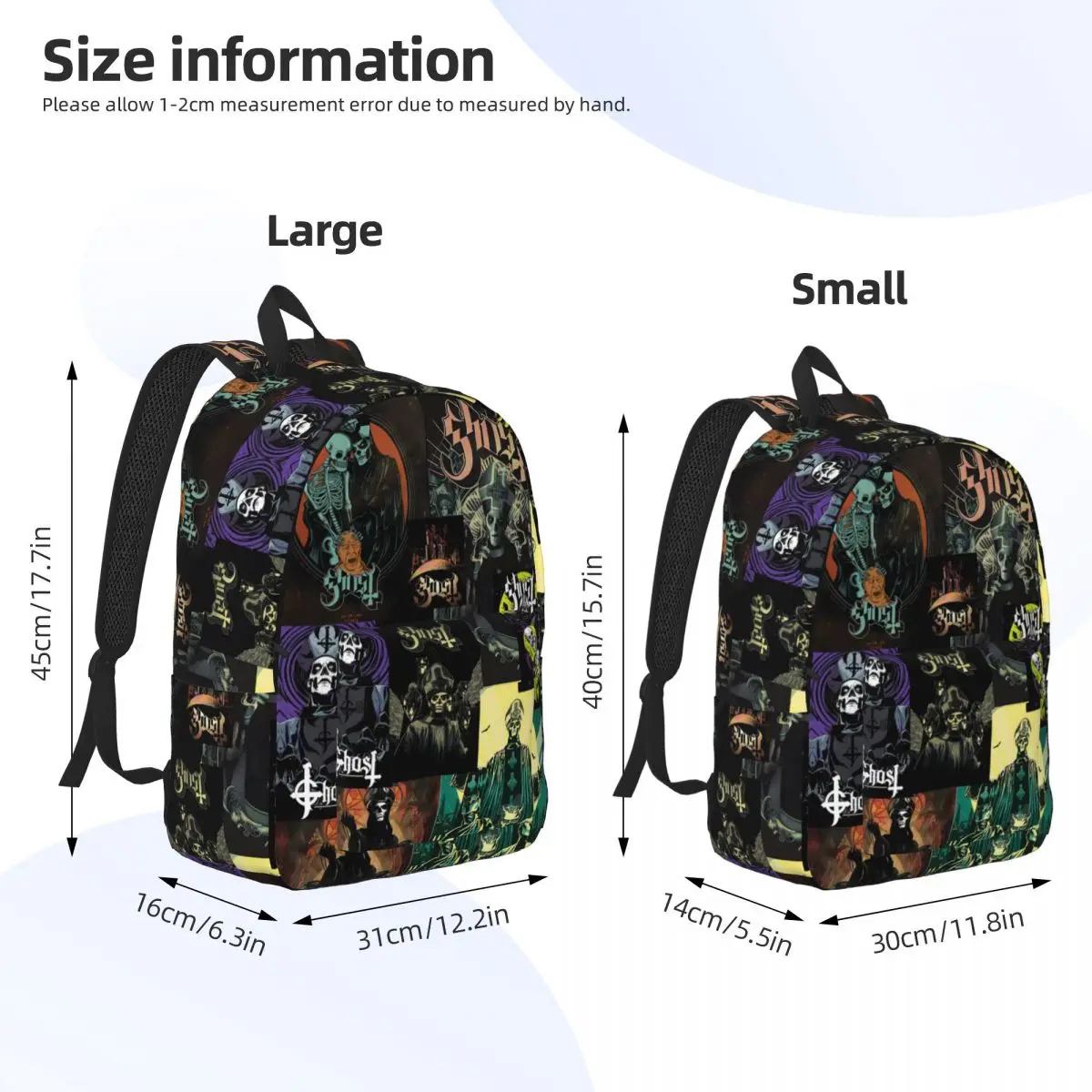 Tas Ransel Kustom Ghost Band,  - Embroidery Xmas Designs ulasan dan harga