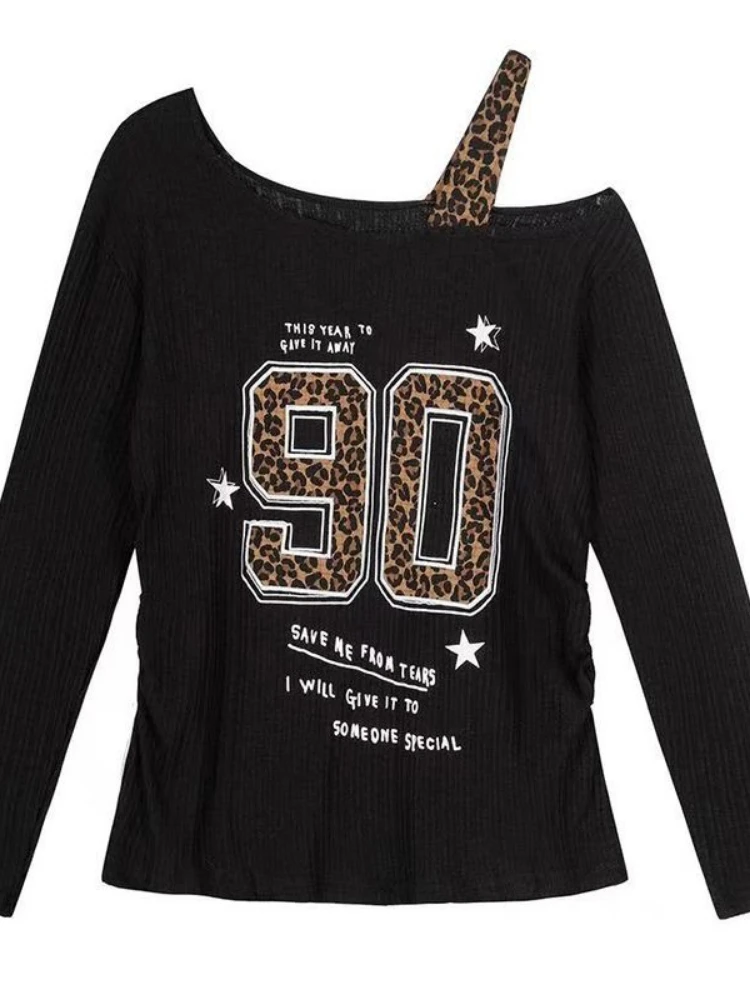 Kaos Leopard Print Patchwork Y - Embroidery Origin ulasan dan harga