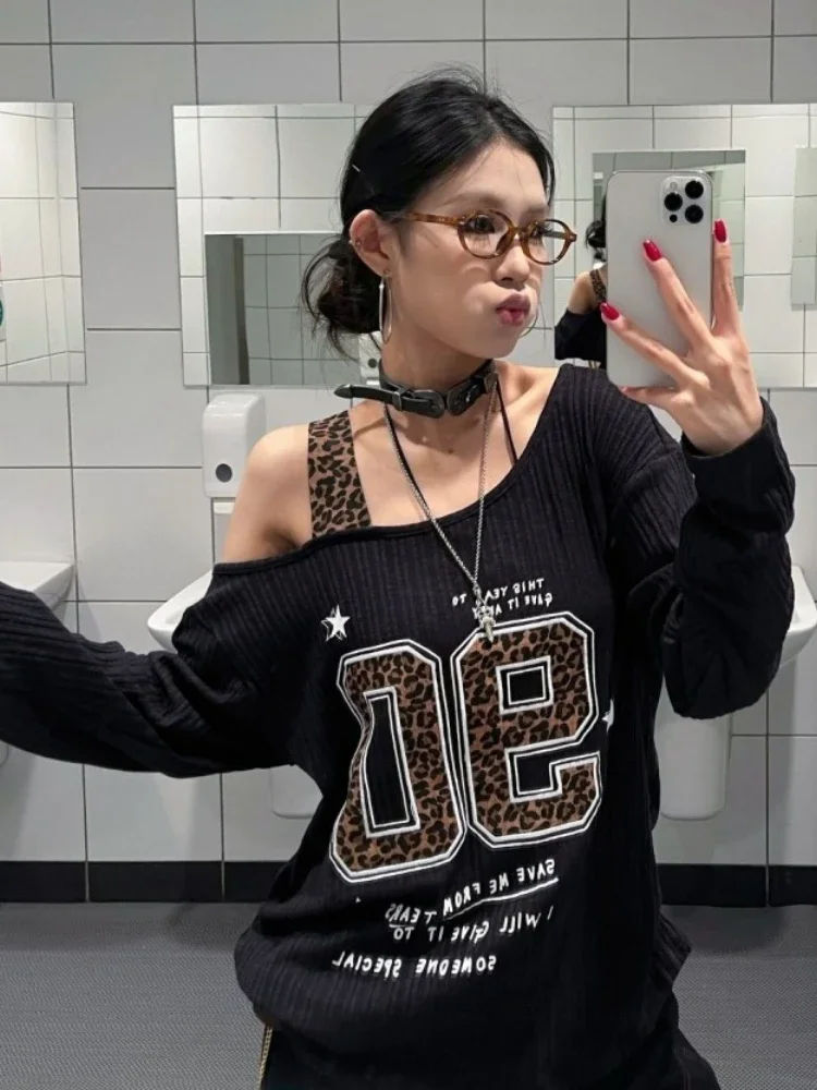 Kaos Leopard Print Patchwork Y - Embroidery Origin ulasan dan harga