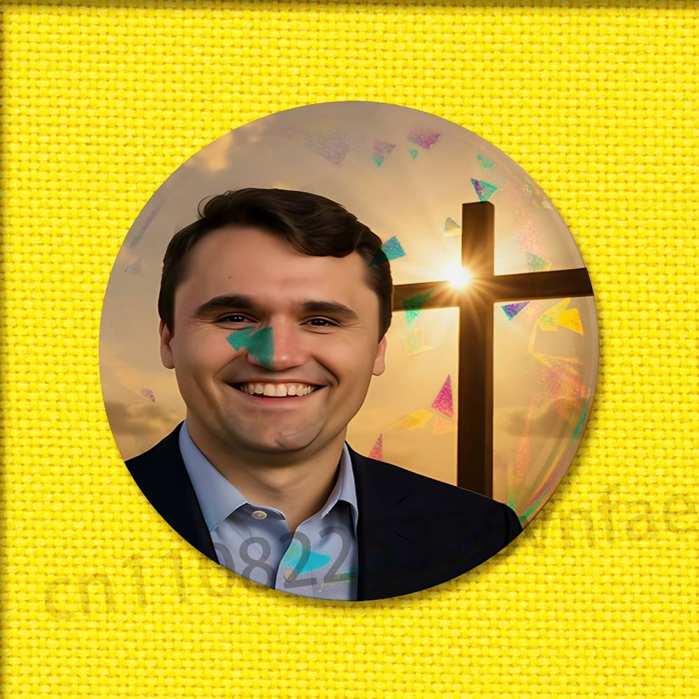 Lencana Salib C-Charlie Kirk A - Embroidery Icon ulasan dan harga