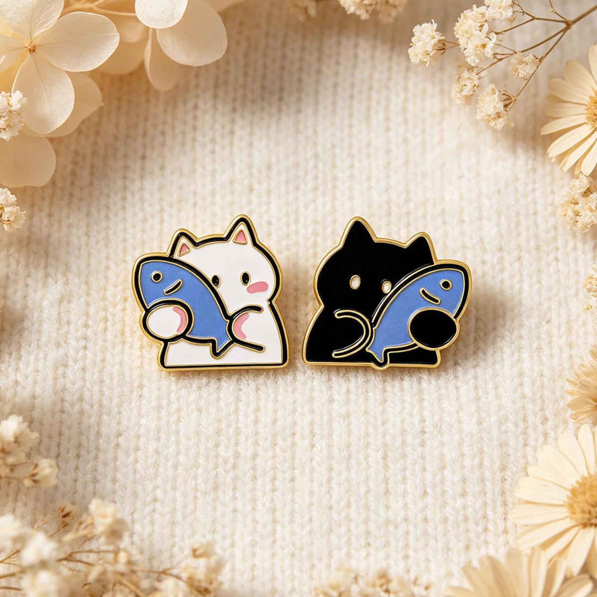 Pin enamel bergambar anjing Da - Embroidery Illustration ulasan dan harga