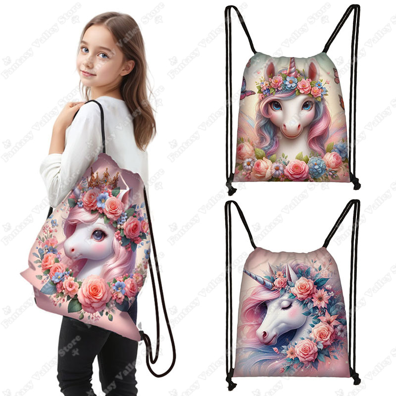 Tas penyimpanan motif bunga Un - Embroidery Unicorn ulasan dan harga