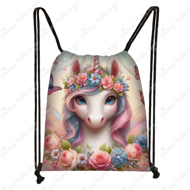 Tas penyimpanan motif bunga Un - Embroidery Unicorn ulasan dan harga