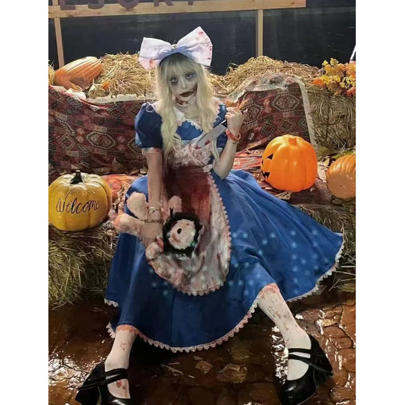 Set Gaun Halloween Lolita Goth - Embroidery Dress ulasan dan harga