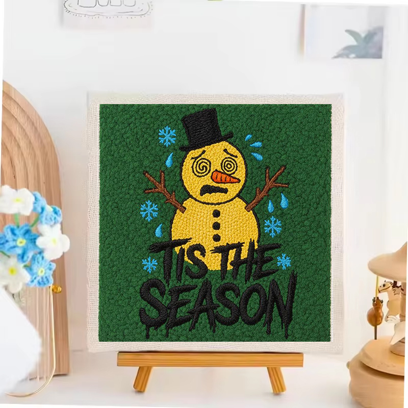 Kit Bordir Punch Needle DIY 25 - Embroidery Xmas Designs ulasan dan harga