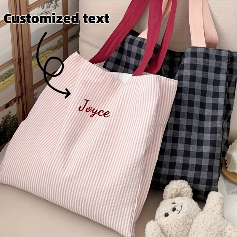 Tas Tote Bordir Nama Kustom Ta - Embroidery Name ulasan dan harga