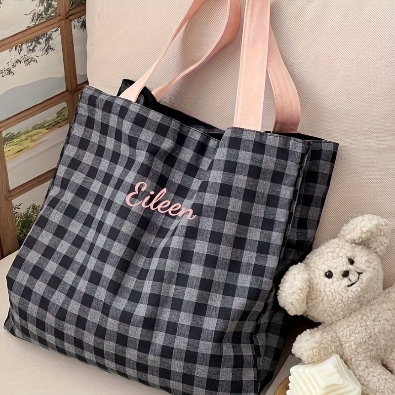Tas Tote Bordir Nama Kustom Ta - Embroidery Name ulasan dan harga