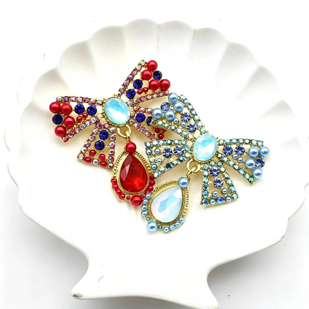 Bros Kristal Berbentuk Pita Em - Embroidery Simple ulasan dan harga