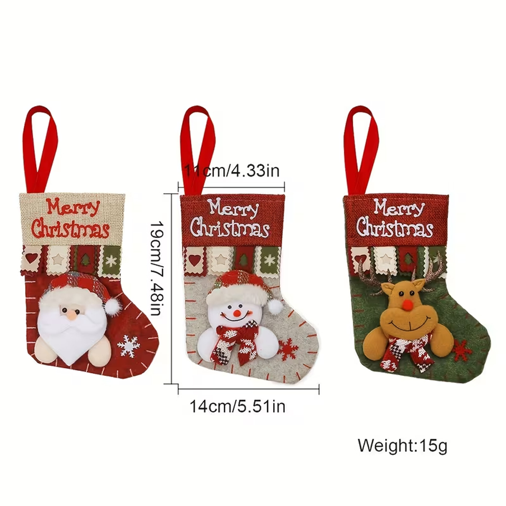 1 buah kantong dekorasi Natal, - Embroidery Xmas ulasan dan harga