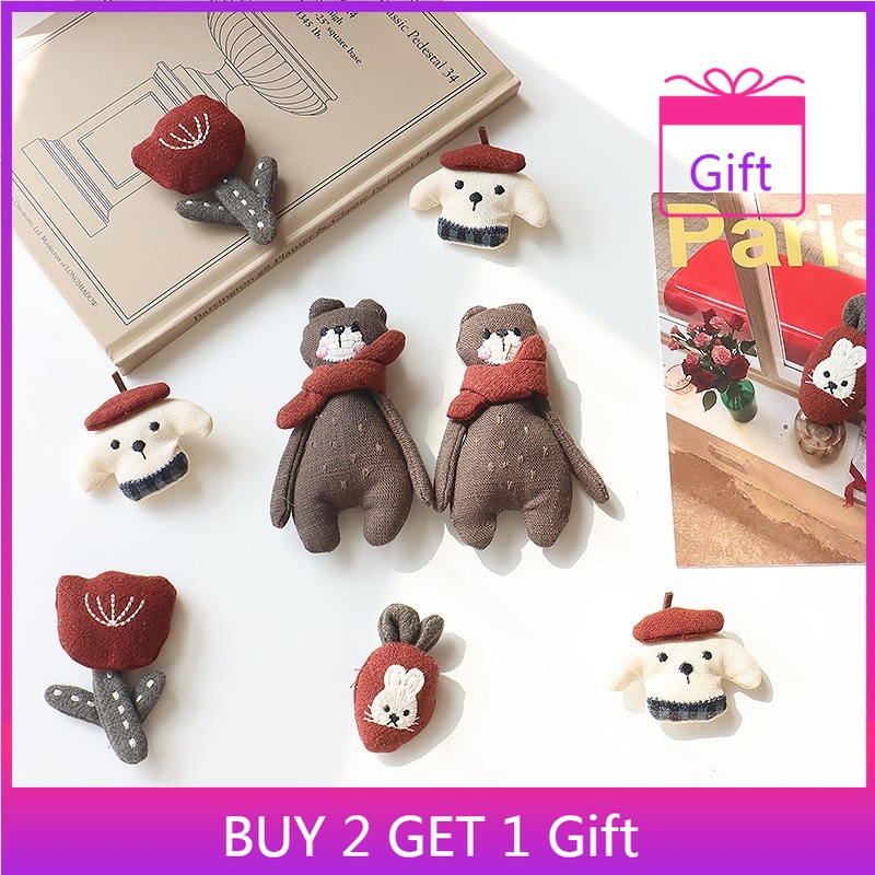 Bros Kelinci Syal Merah Beruan - Embroidery Rabbit ulasan dan harga