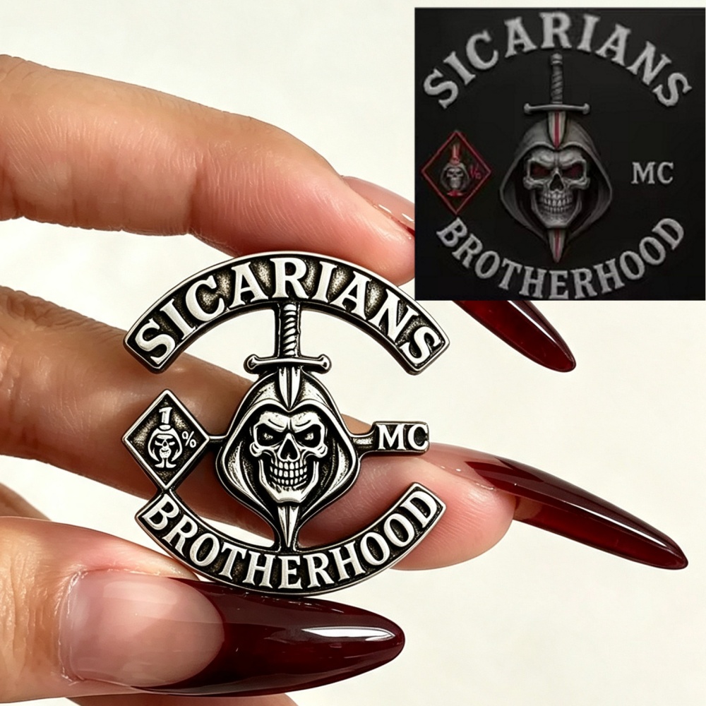 Bros Pin Logo MC Custom Teruki - Embroidery Illustration ulasan dan harga