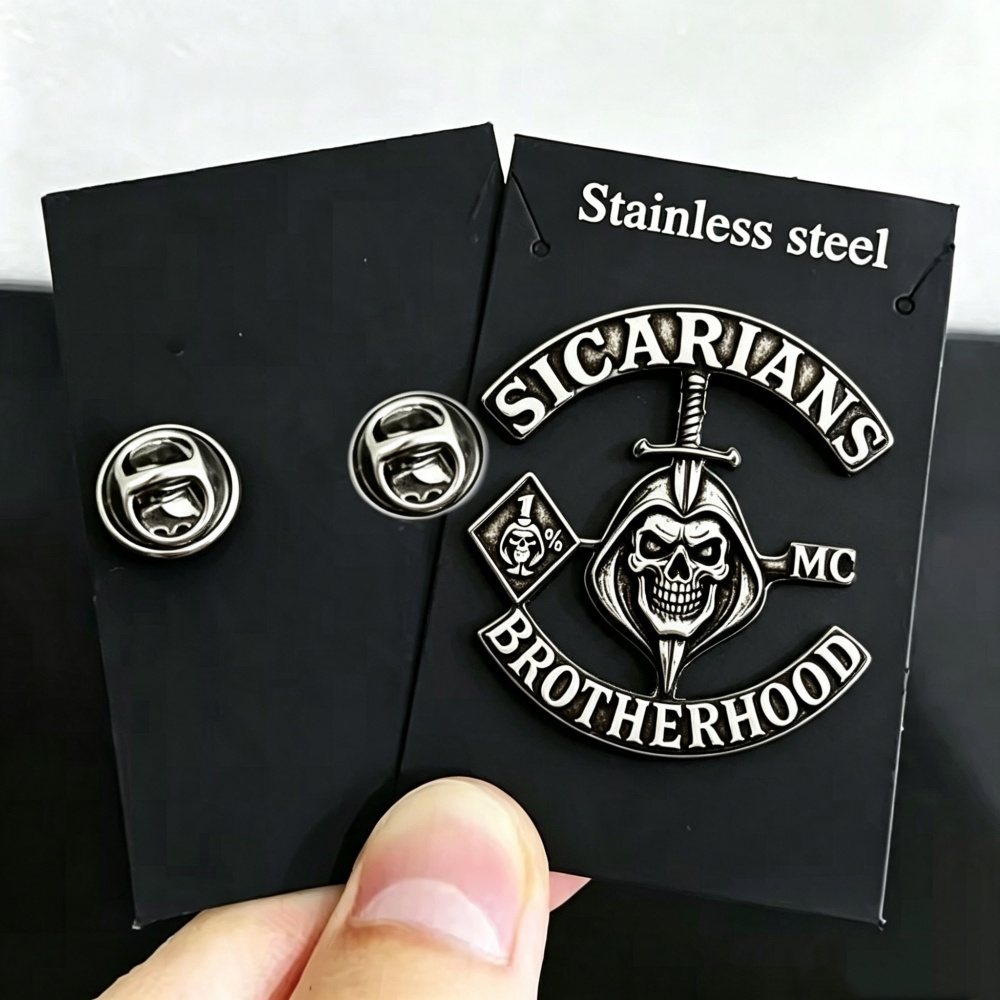 Bros Pin Logo MC Custom Teruki - Embroidery Illustration ulasan dan harga