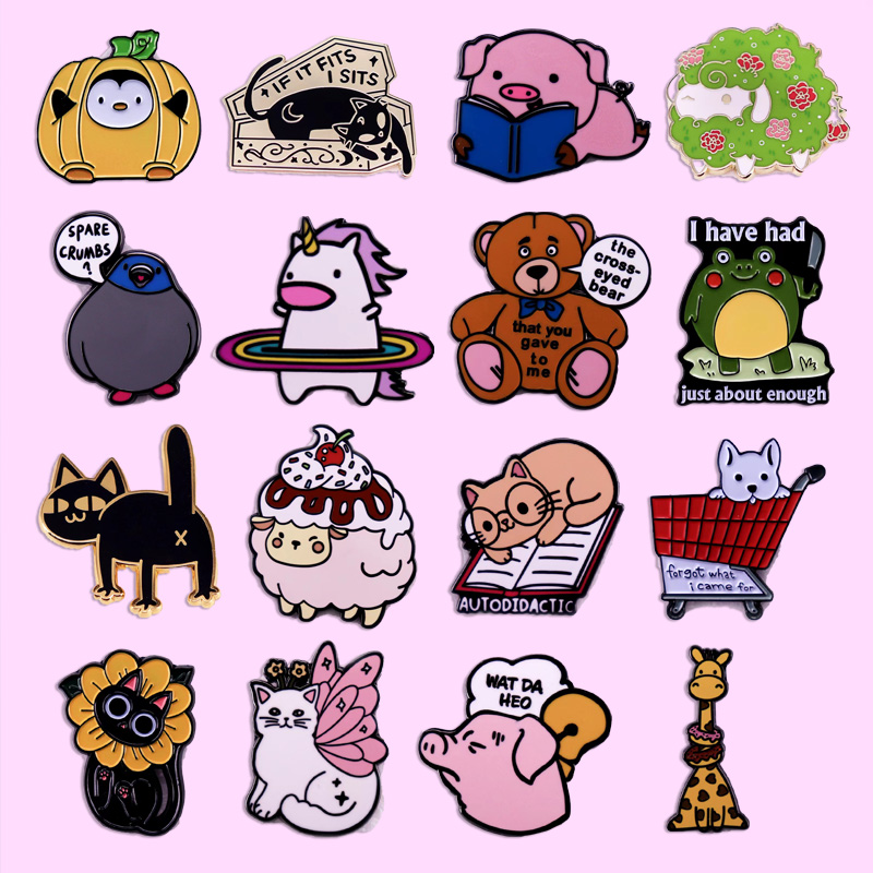 Hewan lucu Enamel Pin Kawaii d - Embroidery Unicorn ulasan dan harga