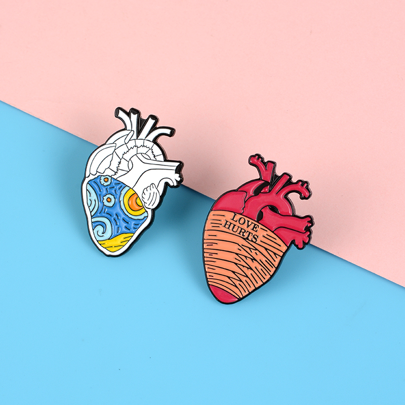 Bros Seri Organ Hati Pin Ename - Embroidery Quilting ulasan dan harga
