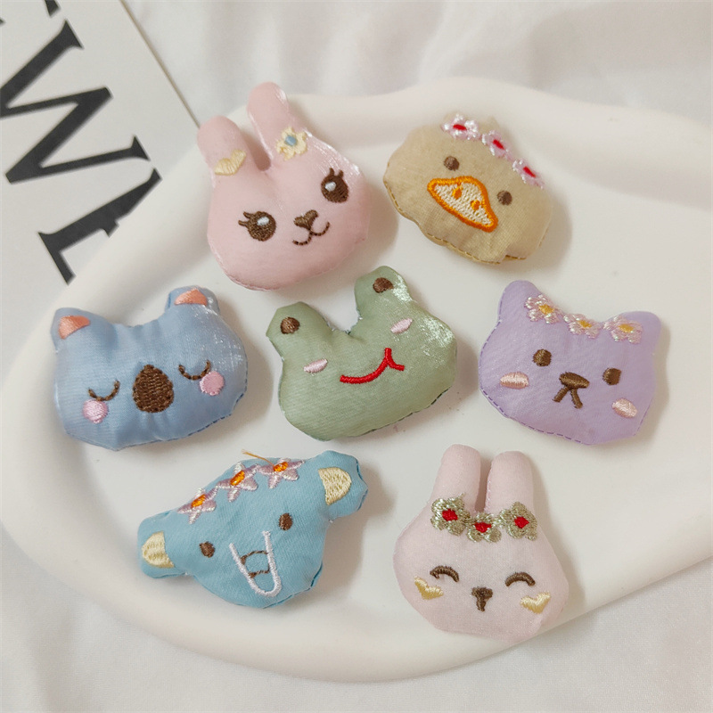 5 Buah Aksesori Kain Beruang K - Embroidery Rabbit ulasan dan harga