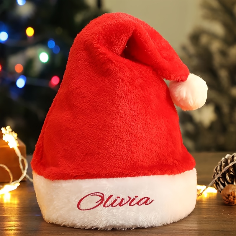 Topi Santa Natal yang Diperson - Embroidery Xmas ulasan dan harga
