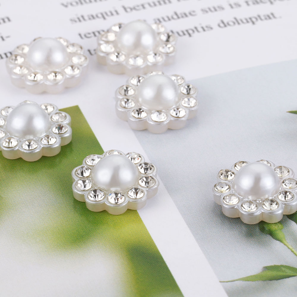 50 Buah Tambalan Bunga Mutiara - Embroidery Simple ulasan dan harga